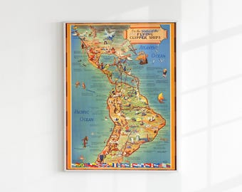 世界地図 • アメリカ大陸 1920年頃 • オリジナルアンティーク地図