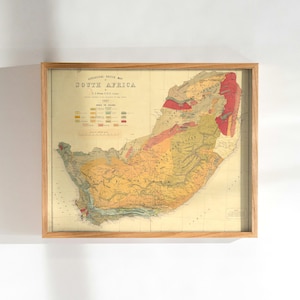 Old Africa Map, 1887 Vintage Antique Style Map of Africa, by E. J. Dunu, Gift For Him Gift For Her Home Decor Canvas Wall Art Poster Print