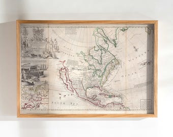 北アメリカ大陸地図 | アンティーク版画と地図の複製 | 歴史的な壁画