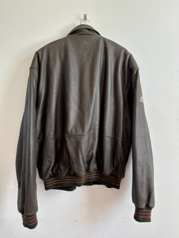 adidas leather bomber