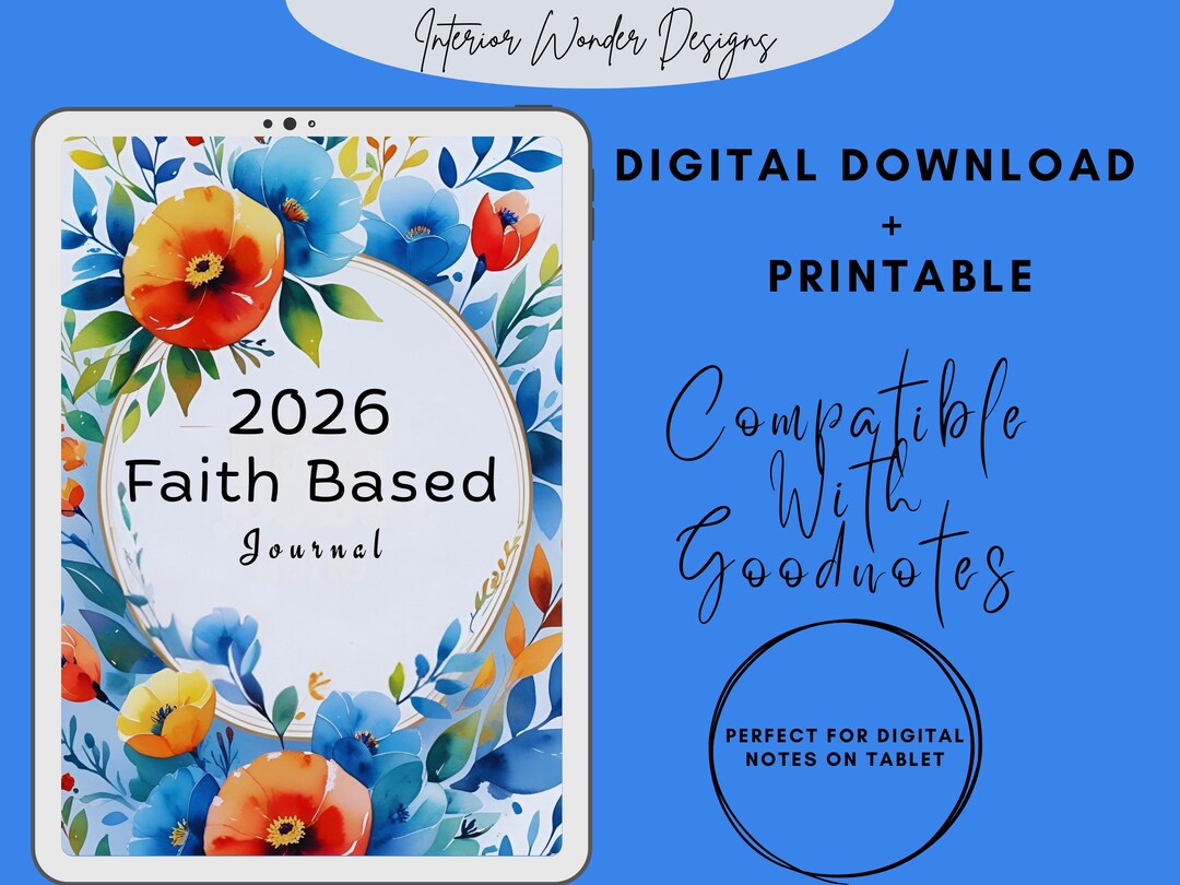 2026 Faith Based Journal PDF, Christian Planner 2026, 40 Page