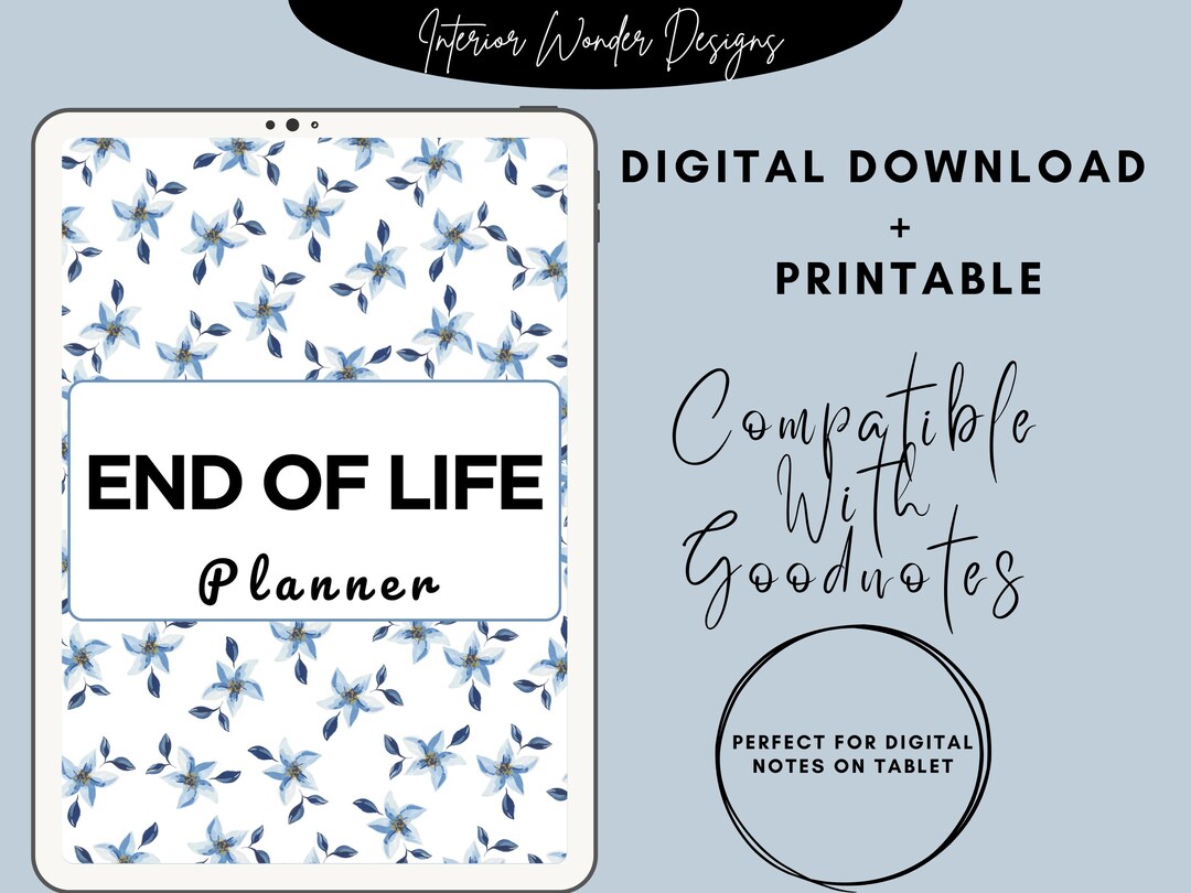 End of Life Planner | Printable Legacy & Estate Organizer | Final ...