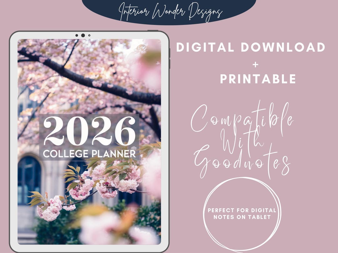 2026 College Planner | Printable Student Organizer | Class Schedule ...