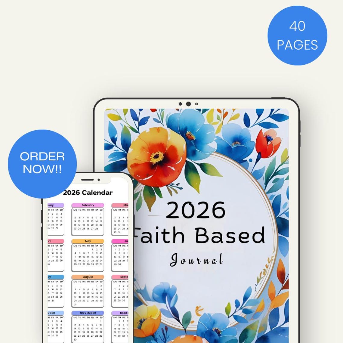 2026 Faith Based Journal PDF, Christian Planner 2026, 40 Page ...