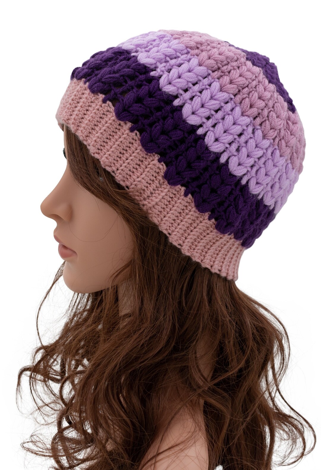 Pinkishpurple Winter Beanie Hat for Men and Women, Made of Anti