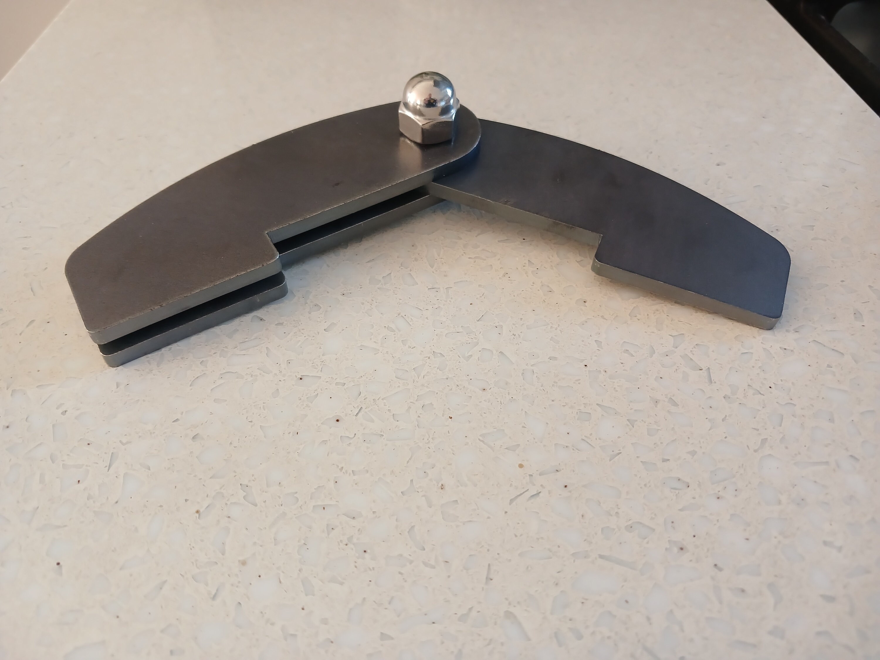 BBQ Offset Smoker Firebox Door Hinge, DXF File to Laser Cut Your