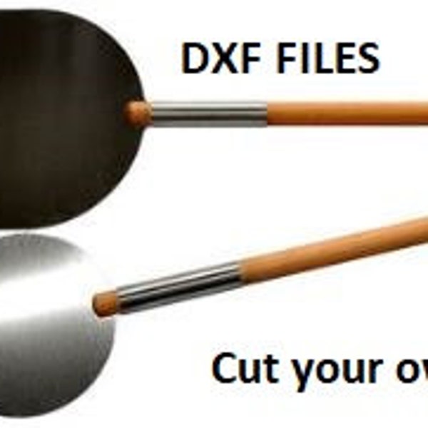 Pizza tools, pizza peel and pizza turner dxf files, laser cut send cut send
