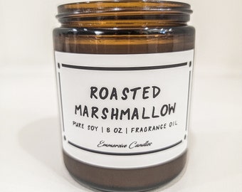 Roasted Marshmallow | 8 oz. | Handmade | Customizable | 100 % Soy | Non GMO