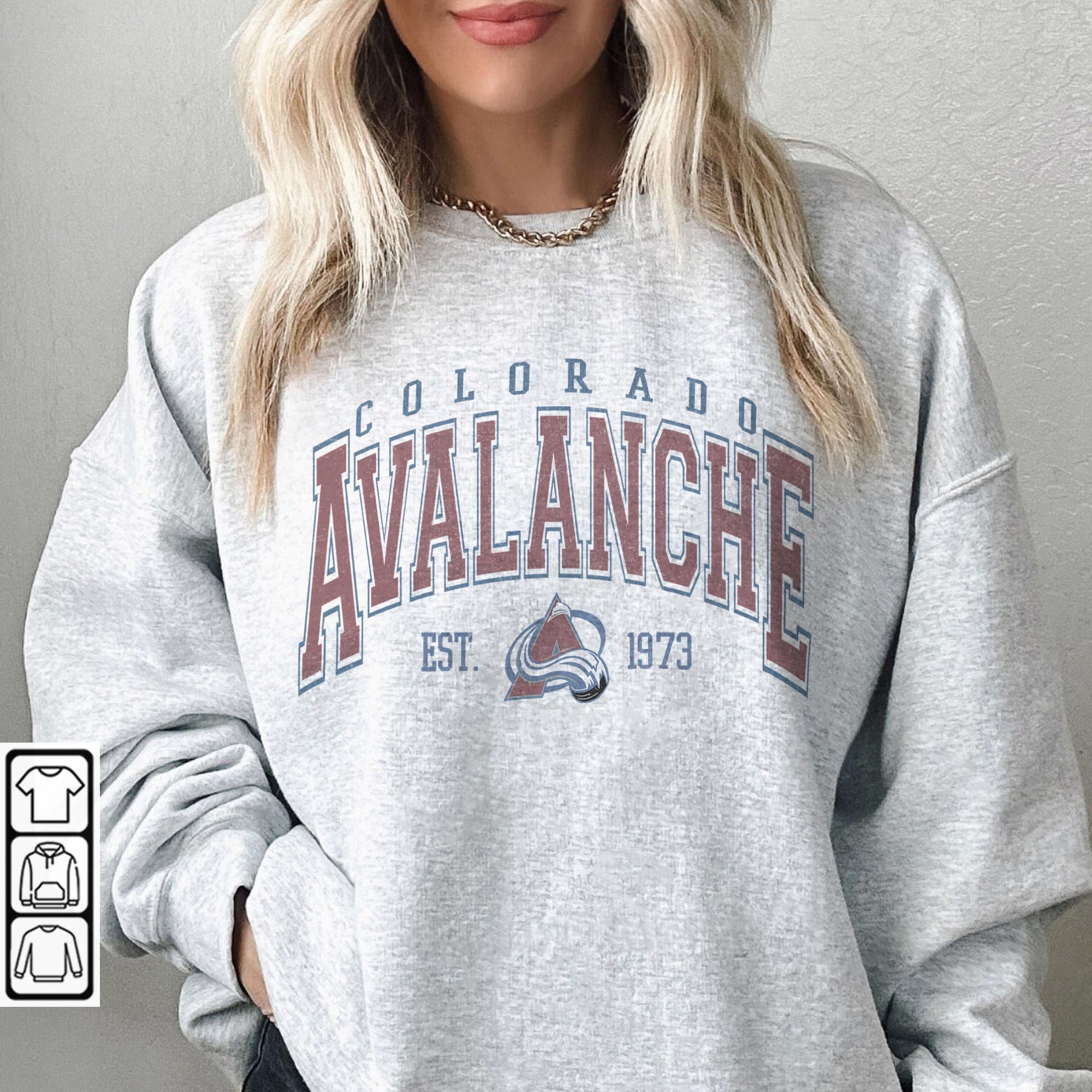 Colorado Avalanche Sweatshirt 96 College Fan Hockey - Anynee