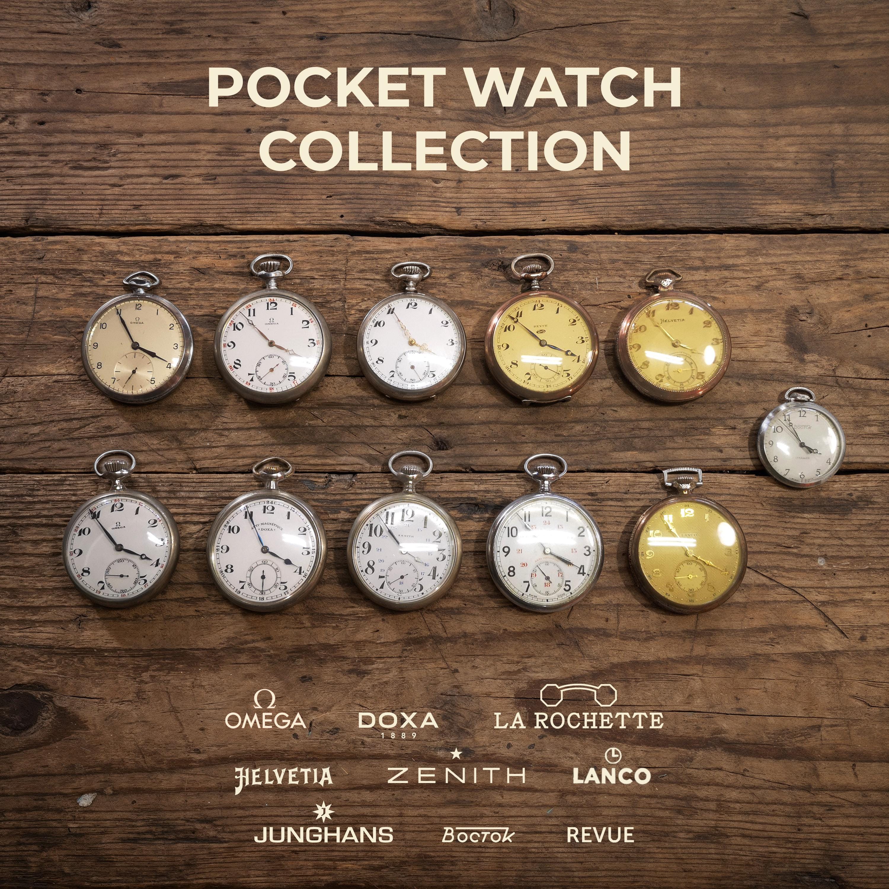 Antique Pocket Watch Collection, Omega, Zenith, Doxa - Etsy Canada