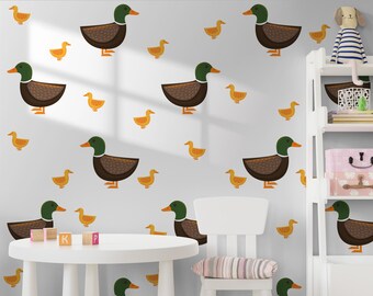 Ducks Set of Wall Stickers, Cute Ducklings, Removable Easy Peel & Stick Decals - SunflowerStickers