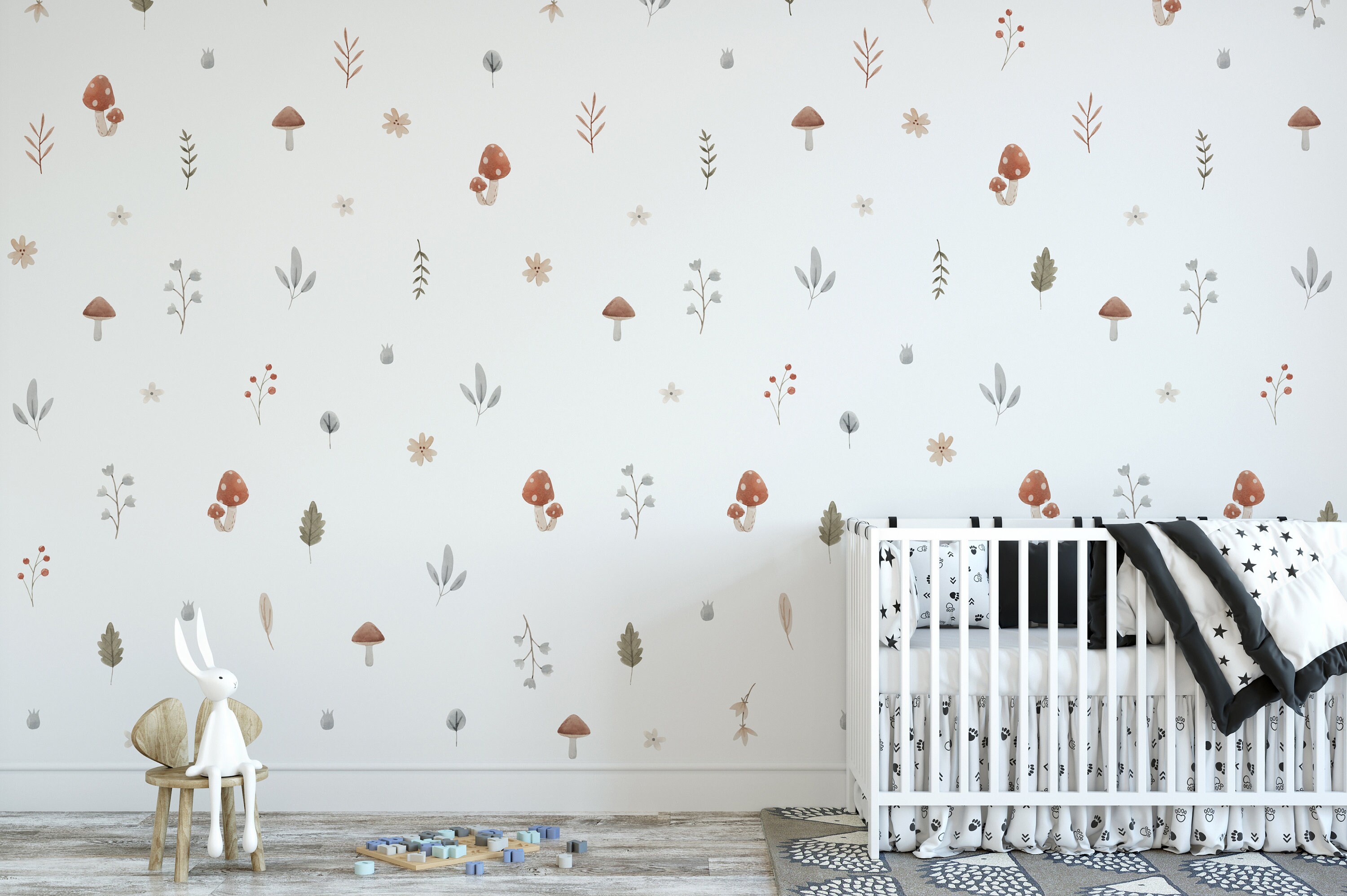 SUPERDANT Forest Fairy Wall Decals Mushroom Meadow...