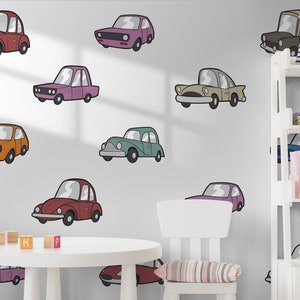 Zestaw naklejek ściennych Samochody, Różne pojazdy, Transport, Zdejmowane, łatwe do odklejenia i przyklejenia naklejki - SunflowerStickers