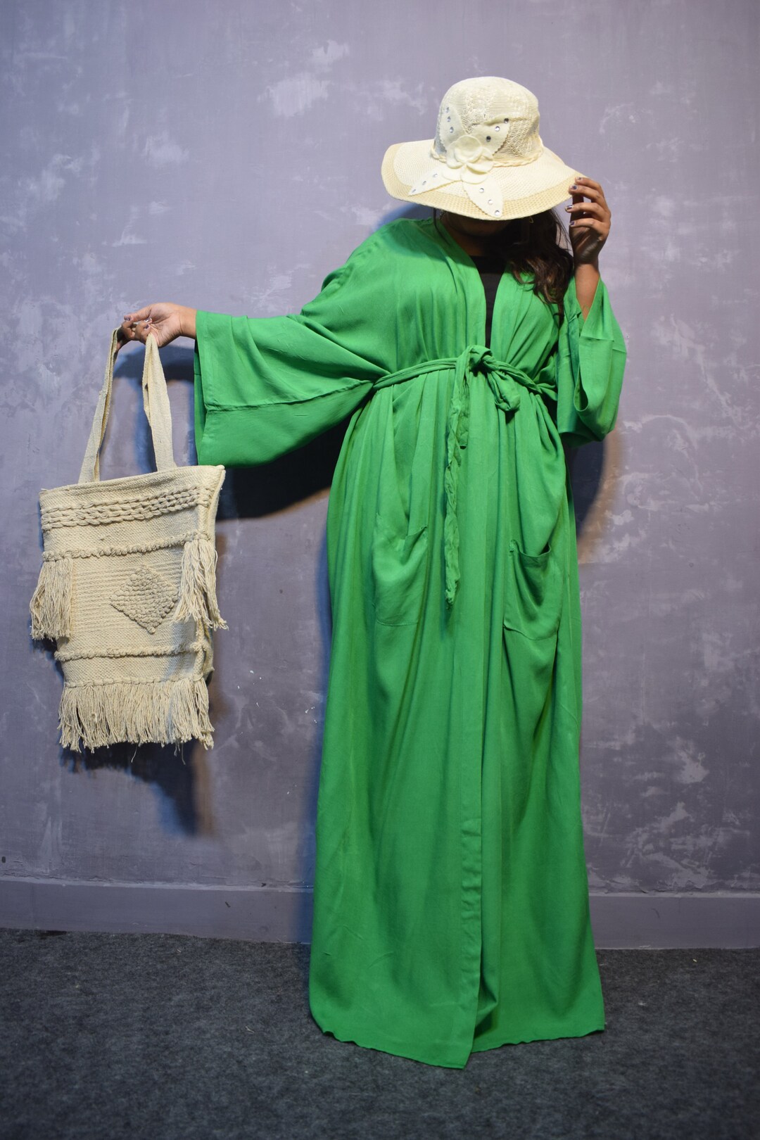 Green Waffle Robe Rayon Spa Robe Luxury Bathrobe Classic Etsy