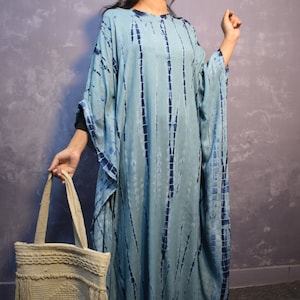 Grey Color Tie Dye Design Kaftan Tie Dye Women Kaftan  Beach Wear Party Wear Travel Kaftan Tie Dye Bohemian Kaftan For your vacation