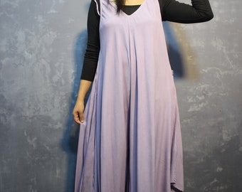 Combinaison violette pour femme, combinaison ample noire, combinaison ample, vêtements grande taille, combinaison palazzo, couleur unie dans l'ensemble