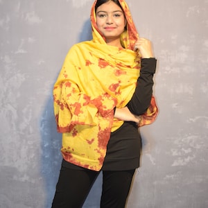 Yellow Color Scarf | Super Soft lightweight Mulmul Scarf Hijab Head Scarf Scarves Wrap Women Girlfriend Luxurious Christmas Gift Scarf Semi