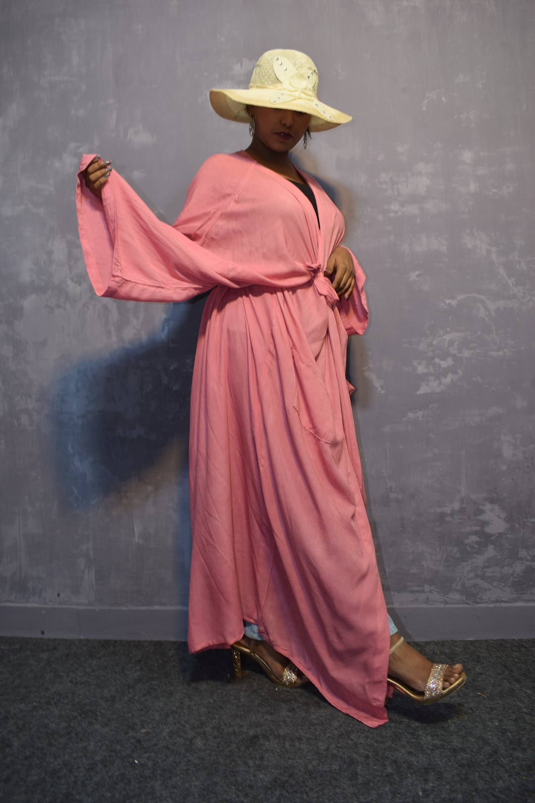 King Ryon Robe Rayon Kimono Robe Dress: Tie Dye Resort Wear, M-5XL - Etsy
