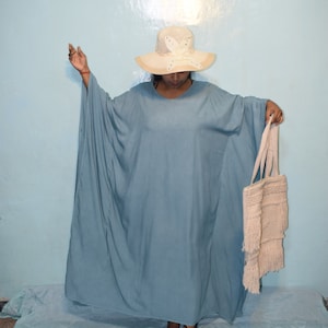 Summer Cotton Kaftan, Beach Cover Lounge Resort wear, Indian Block Caftan, Moroccan kaftan, Maternity Robes