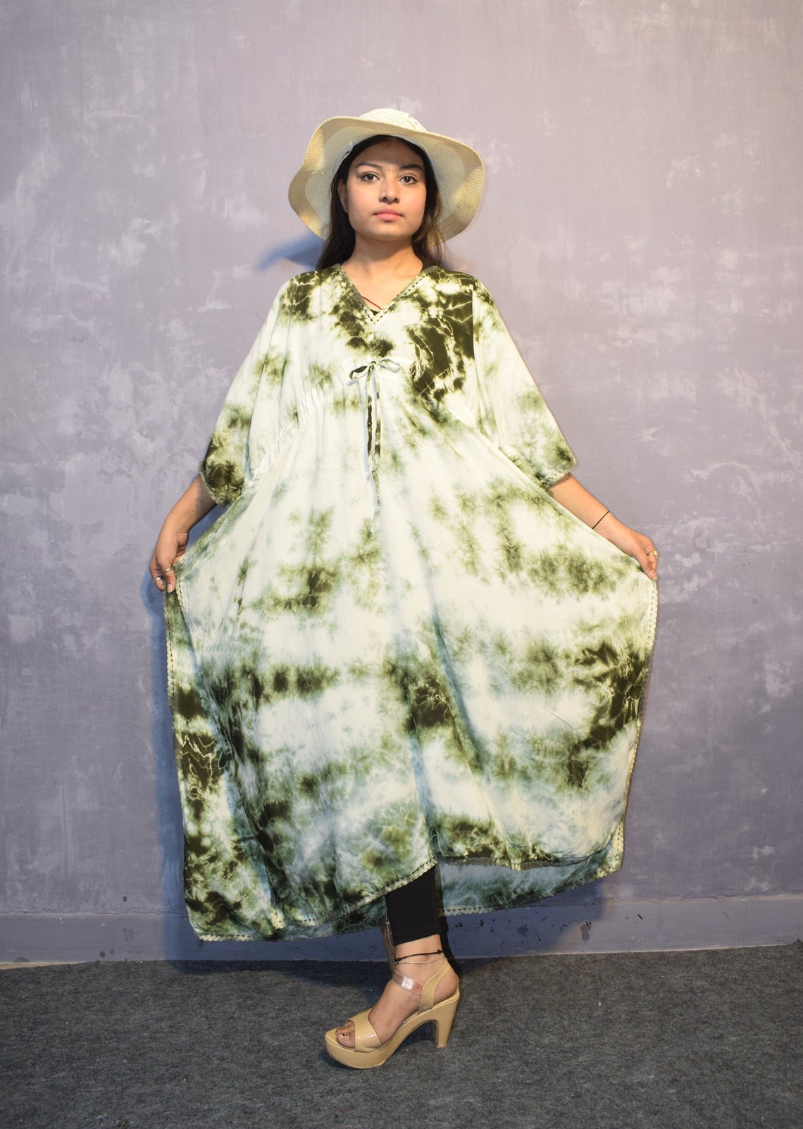 Gardenbelle Hand Dyed Tie Dye Kaftan – Effortless Flow, Soulful Color main image 0