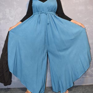 Blue Color Jumpsuit for Women, Wide Leg Jumpsuit in Black, Loose Fit Jumpsuit, Plus Size Clothing, Palazzo Jumpsuit, Overall Solid Color