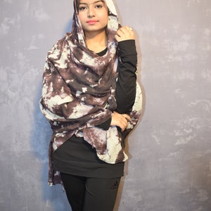 Coffee Color Scarf | Super Soft lightweight Mulmul Scarf Hijab Head Scarf Scarves Wrap Women Girlfriend Luxurious Christmas Gift Scarf Semi
