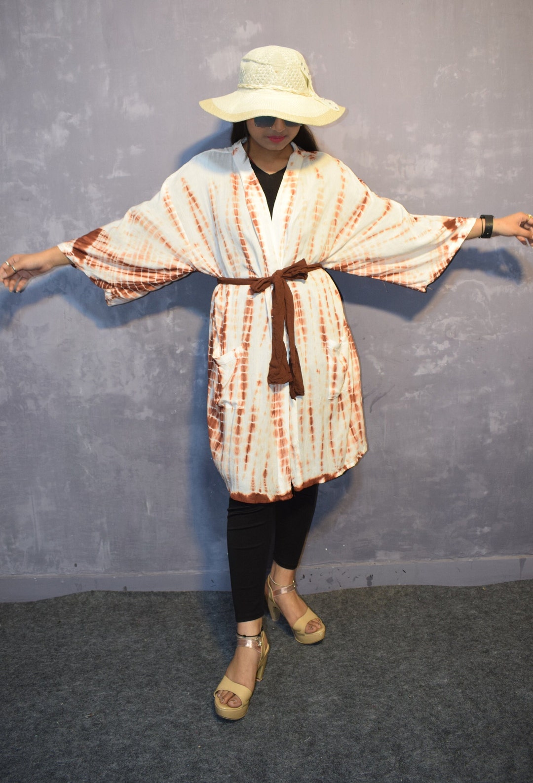 Brown Color Robe, Dressing Gown, Unique Gift, Bridesmaid Dress, Kimono ...