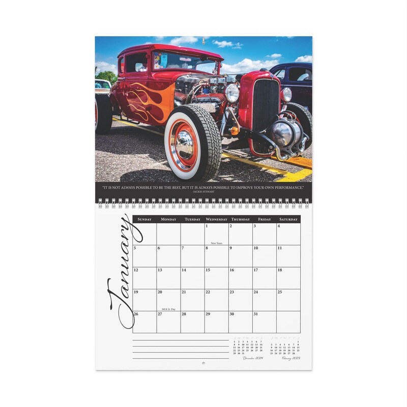 2025 Classic Cars Calendar Etsy