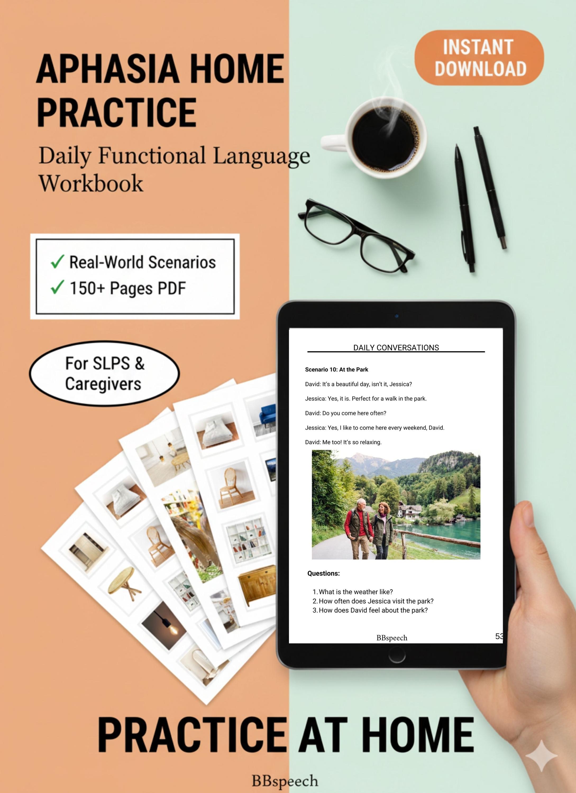 Aphasia Therapy Workbook: Functional Language Activities for Adults