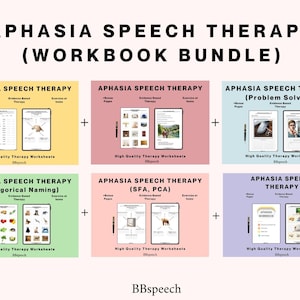 Aphasia Therapy Workbook: Speech & Language Exercises (Digital Download)