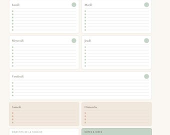 Printable A4 Weekly Planner | Printable Weekly Planner | Minimalist Pastel Style | Instant Download