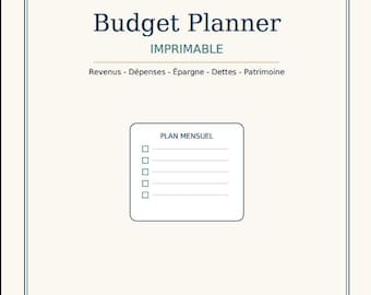 Planer budżetu do druku w formacie PDF | Miesięczny planer budżetu, śledzenie wydatków, oszczędności, zadłużenia i celów finansowych