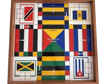 JAMAICAN LUDI / LUDO Board (Game Battle of the Islands/ Draughts/Chess)