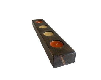 WOODEN TEALIGHT HOLDER (4)