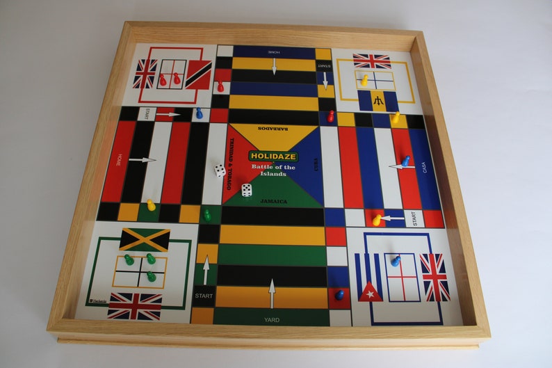 JAMAICAN LUDI / LUDO Board Game image 2