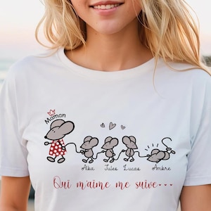 personalized t-shirt mom/grandma/grandma Gift/ Mom/Grandmother&#39;s Day/Grandma&#39;s birthday/who loves me follow me