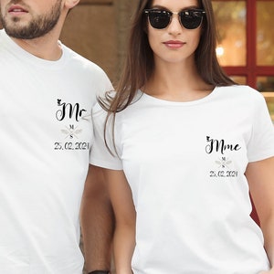 matching couple t-shirt, wedding t-shirt, mrs t-shirt, wedding announcement, future bride and groom