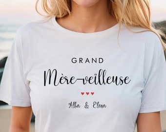 t-shirt personnalisé grand mère-veilleuse  mamie Cadeau Mamie Fête des grands mères anniversaire Mamie