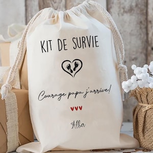 pochon futur Papa/ Pochon cadeau futur papa/ maternité/ Boite papa/ Box futur Papa/ kit de survie papa/annonce grossesse/cadeau naissance
