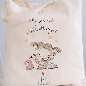 Personalized tote bag/child&#39;s name bag/small child&#39;s bag/library bag/gym bag/nursery or nanny bag/nap bag