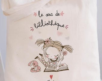 Personalized tote bag/child's name bag/small child's bag/library bag/gym bag/nursery or nanny bag/nap bag