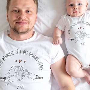 Personalized Grandpa Baby T-shirt/Happy Grandpa&#39;s Day/Our First Grandfather&#39;s Day/Grandpa Gift/First Grandpa&#39;s Day - I Can&#39;t