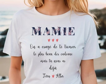 t-shirt personnalisé  mamie Cadeau Mamie Fête des grands mères anniversaire Mamie