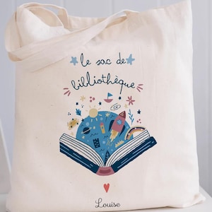 Personalized tote bag/child&#39;s name bag/small child&#39;s bag/library bag/gym bag/nursery or nanny bag/nap bag