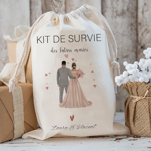 Kit de Survie personnalisé pour la Mariée jeunes mariés futurs mariés EVJF EVG just married