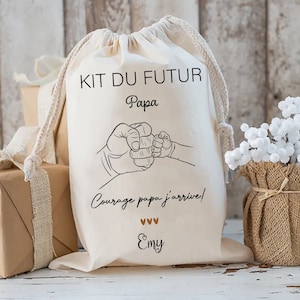 Pochon kit futur papa personnalisé  Cadeau naissance futur papa  baby shower