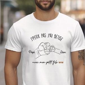 Personalized t-shirt I can't I'm stupid with my grandson grandpa gifts, grandpa's day, grandfather's day