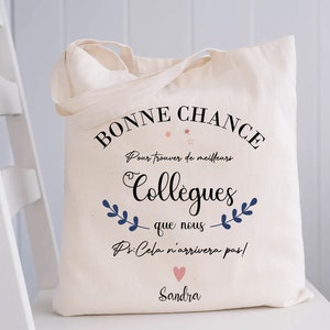 tote bag collègue personnalisé Cadeau collègue, tote bag collègue de travail, cadeau de départ collègue