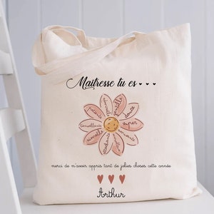 tote bag and pouch personalized floral survival kit teacher gift nanny gift atsem gift super teacher beach bag vacation Christmas gift