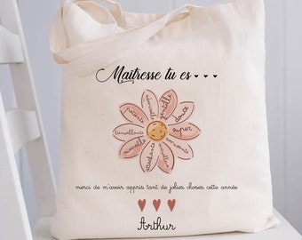 tote bag and pouch personalized floral survival kit teacher gift nanny gift atsem gift super teacher beach bag vacation Christmas gift